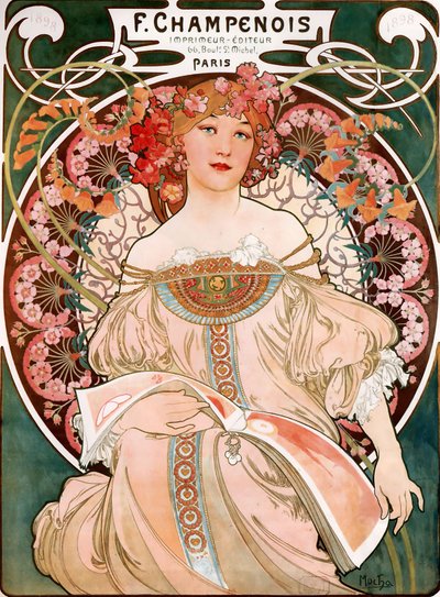 F. Champenois Imprimeur-Editeur door Alphonse Mucha